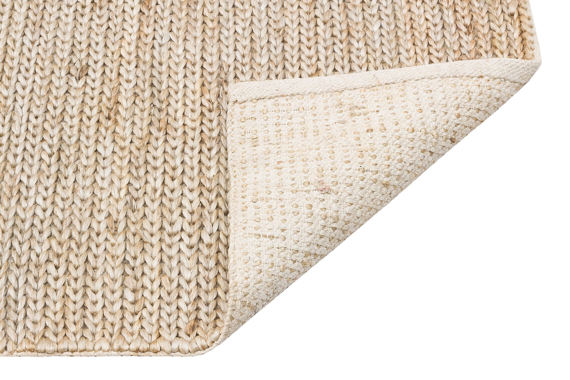 Handmade Jute Rug – Beige Natural Fiber Carpet | Modern Flatweave Eco Friendly Mat