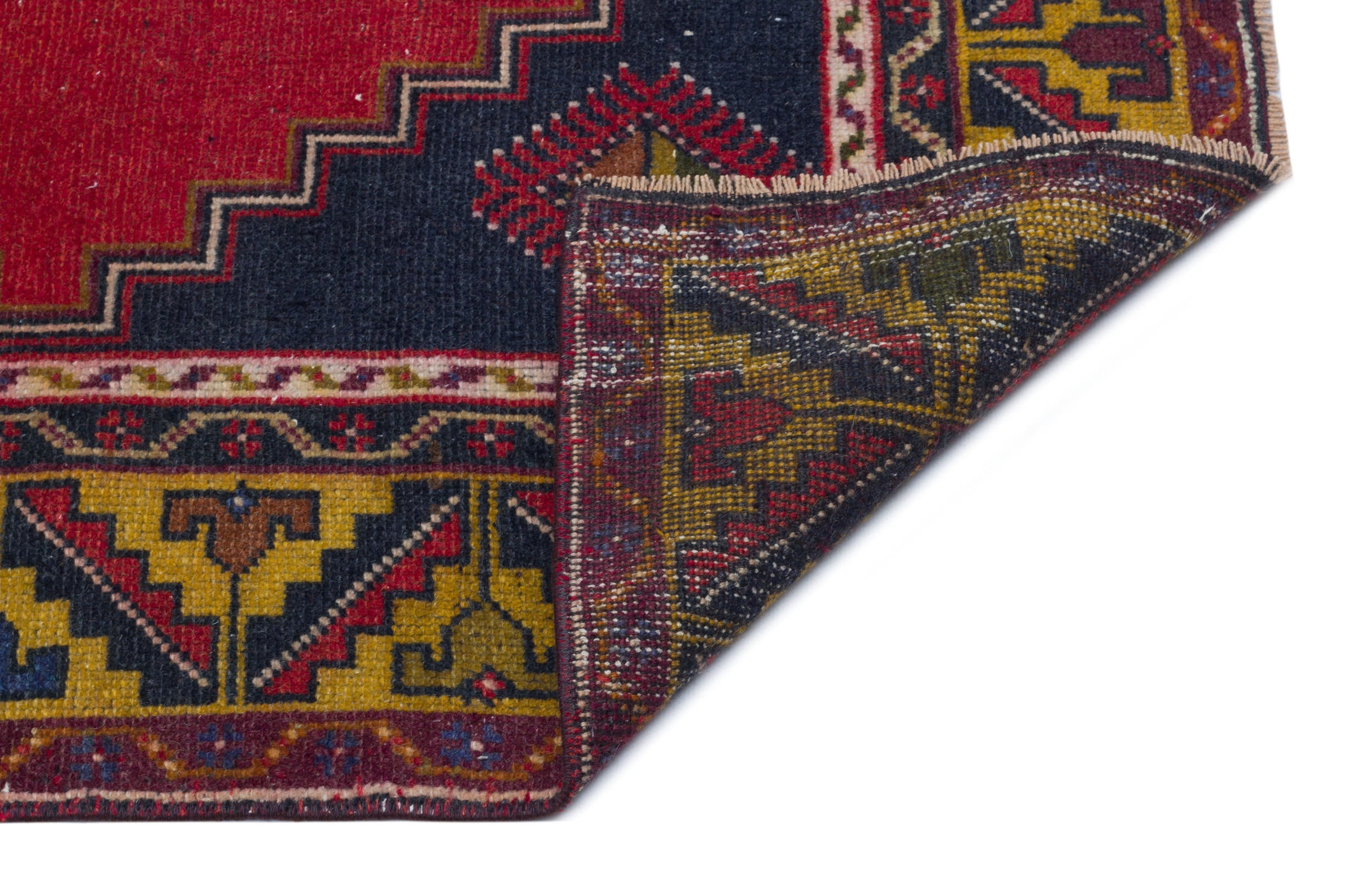 Kavala Red Classic Wool Handmade Area Rug 3'10" x 7'9"