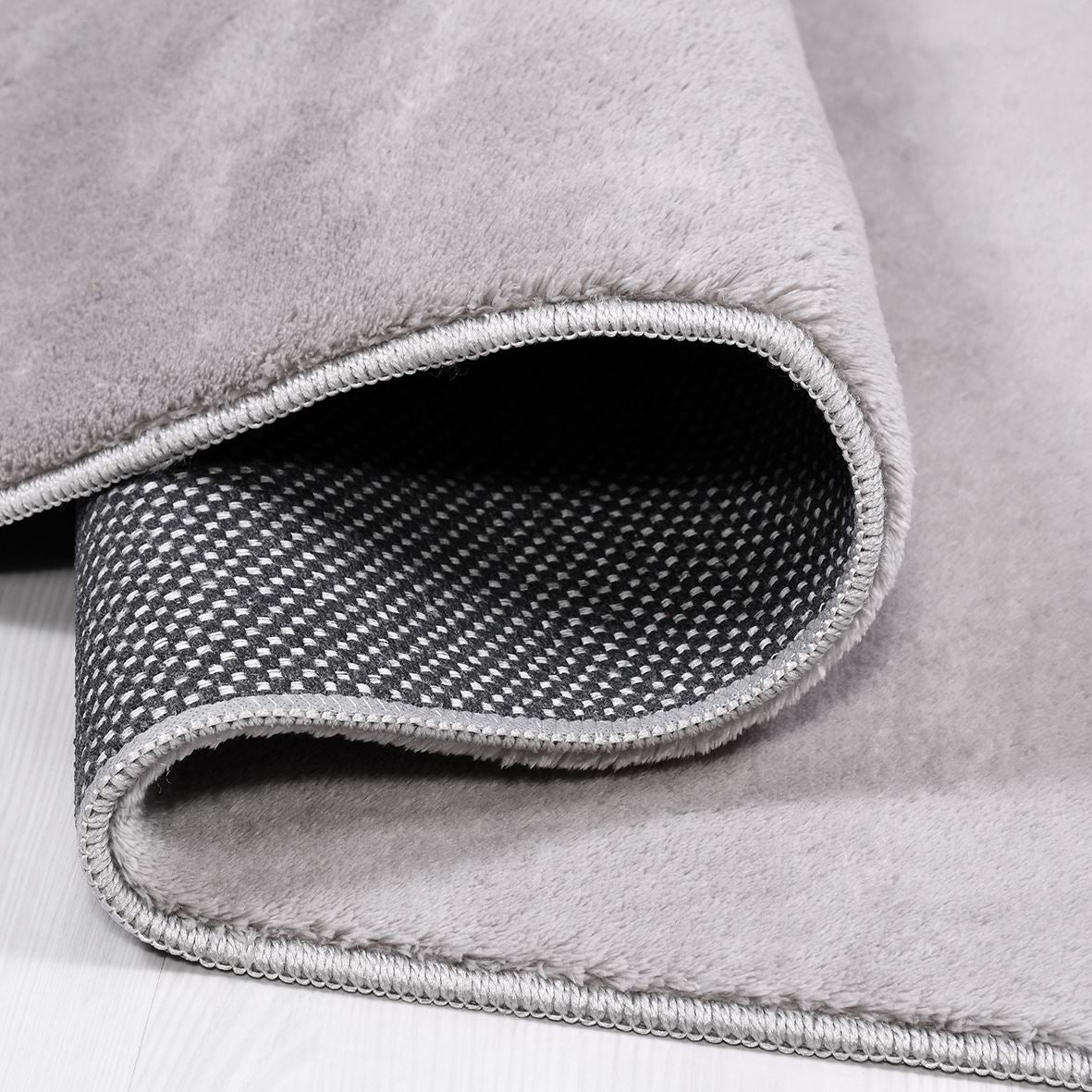 Modern Chenille Area Rug – Washable Non Slip Polyester Cotton Rug, 20mm Pile