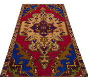 Kavala Red Classic Wool Handmade Area Rug 3'10" x 7'10"