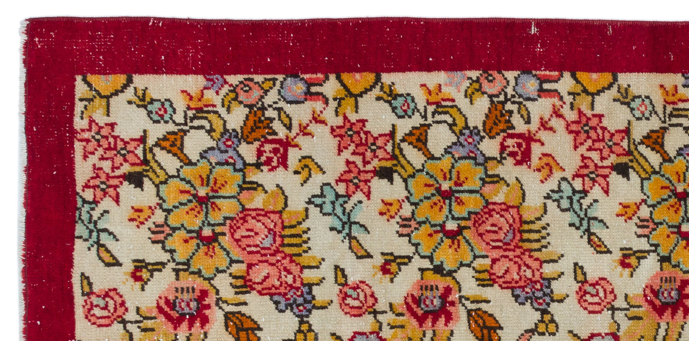 Kavala Red Classic Wool Handmade Area Rug 3'3" x 6'6"