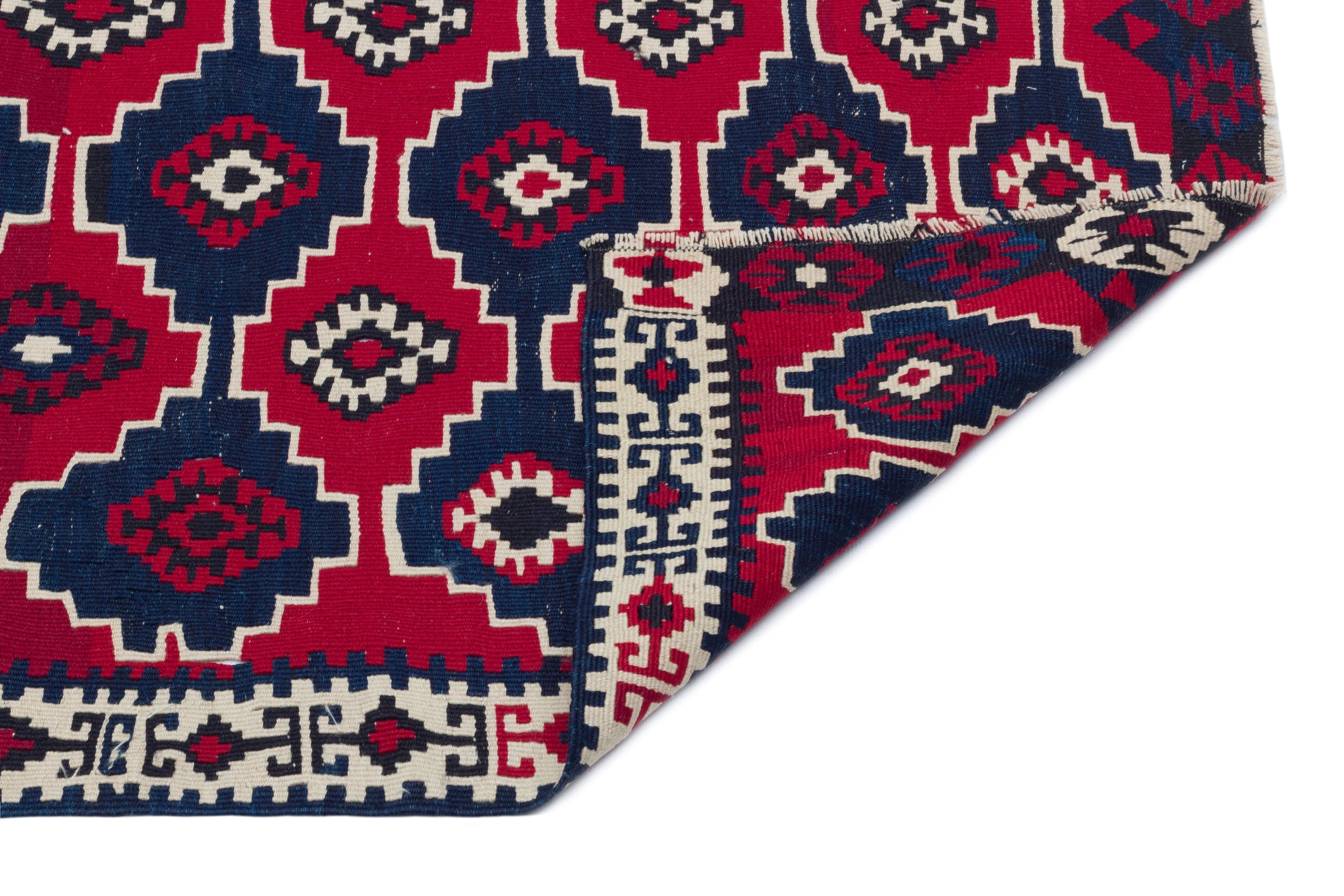 Kavala Red Classic Wool Handmade Area Rug 4'3" x 6'11"