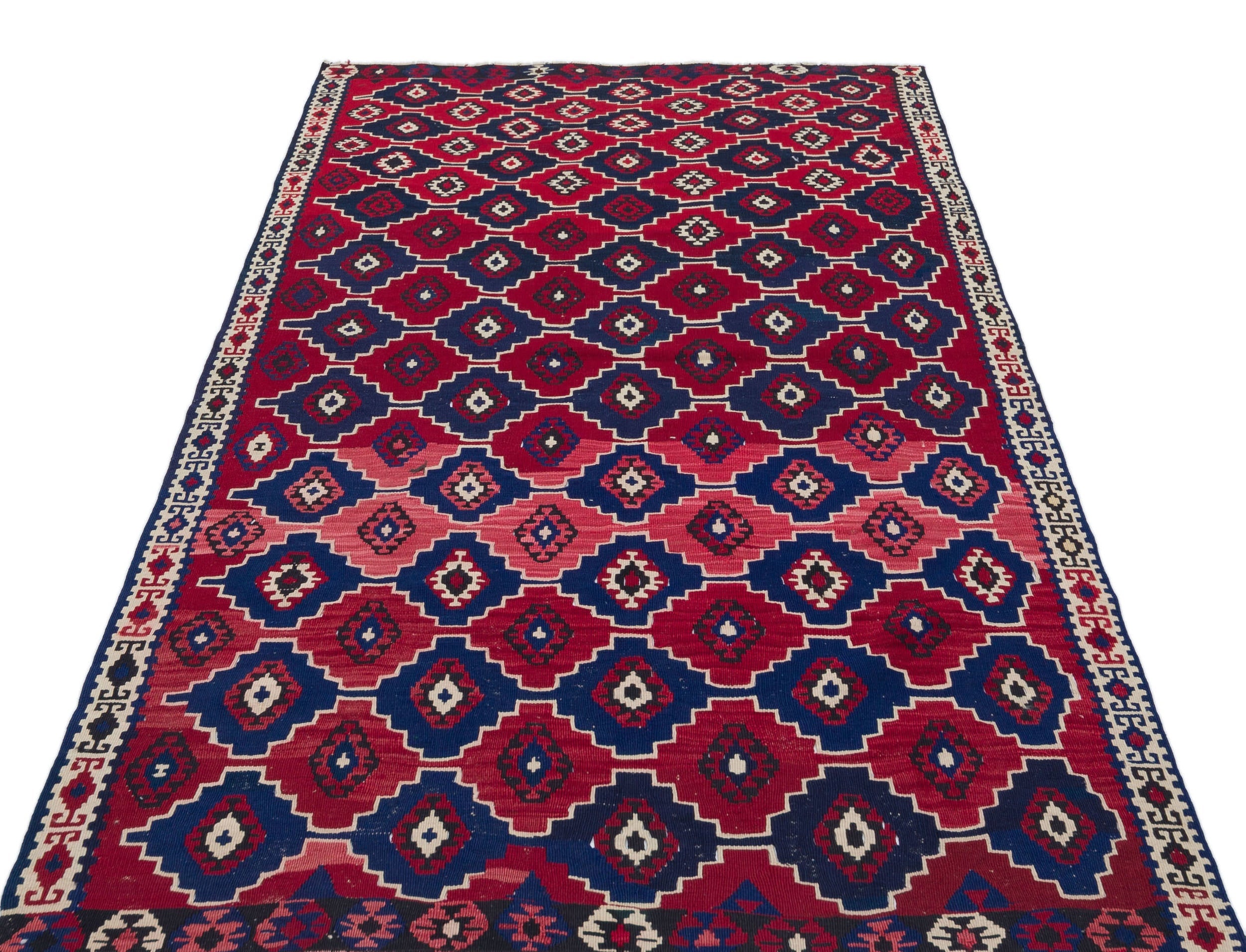 Kavala Red Classic Wool Handmade Area Rug 4'3" x 6'11"