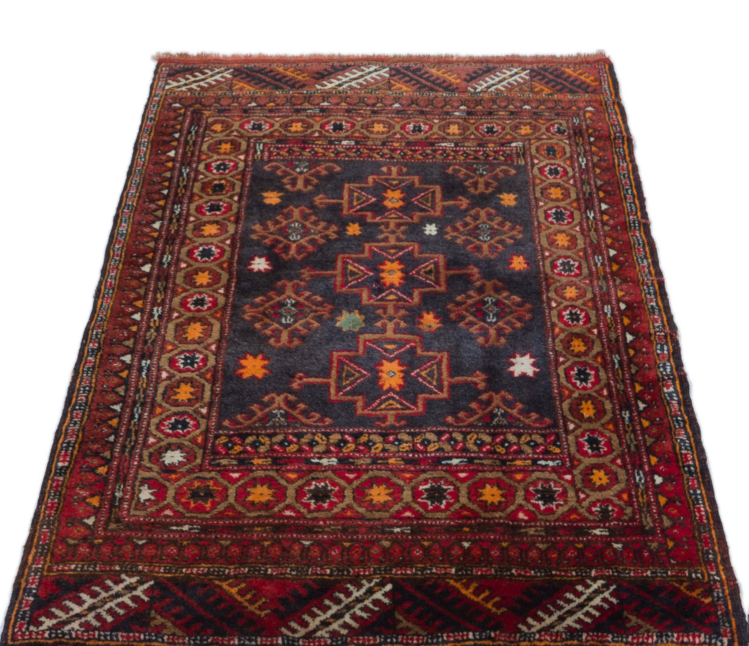 Kavala Red Classic Wool Handmade Area Rug 2'9" x 4'2"