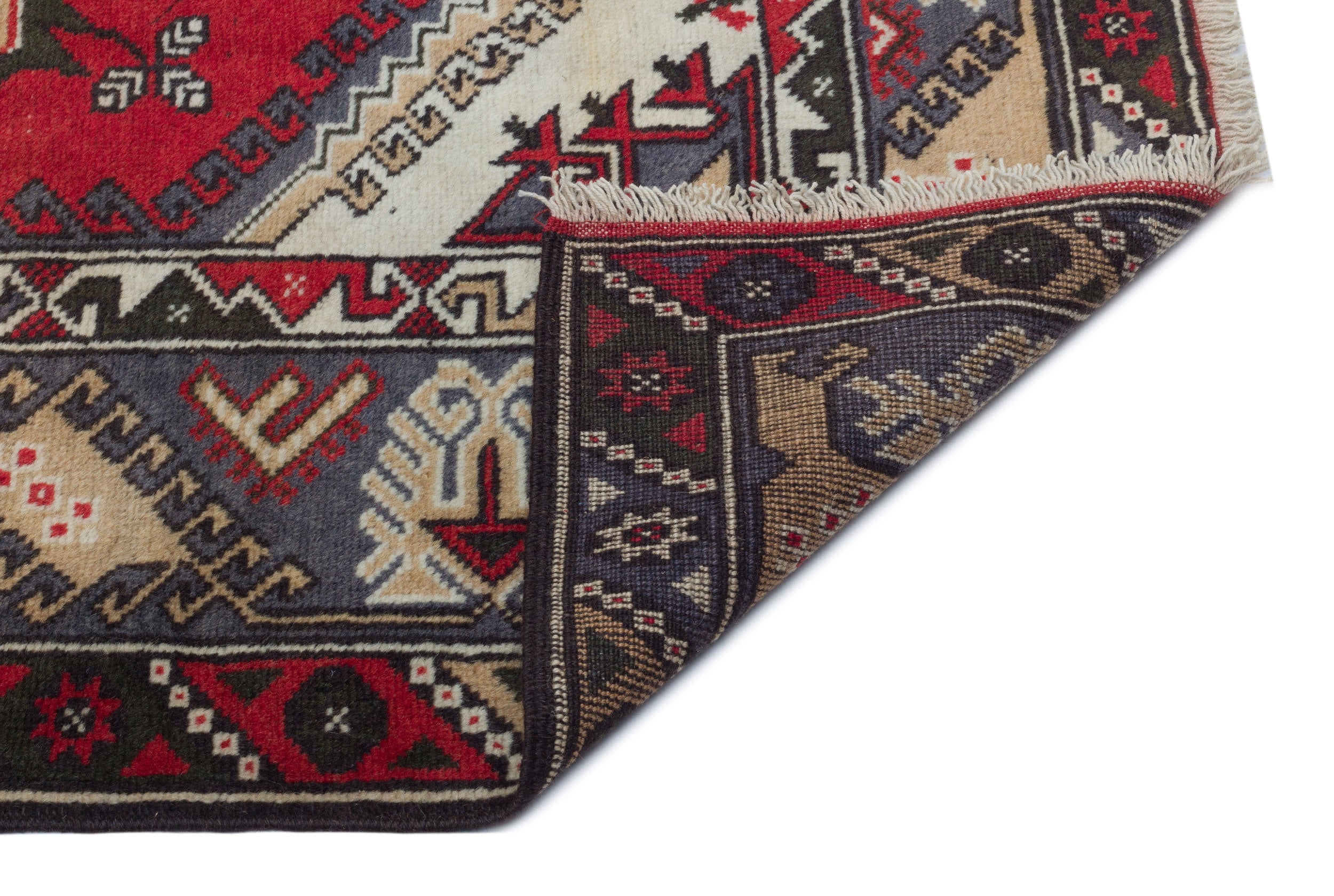 Kavala Red Classic Wool Handmade Area Rug 3'11" x 6'7"