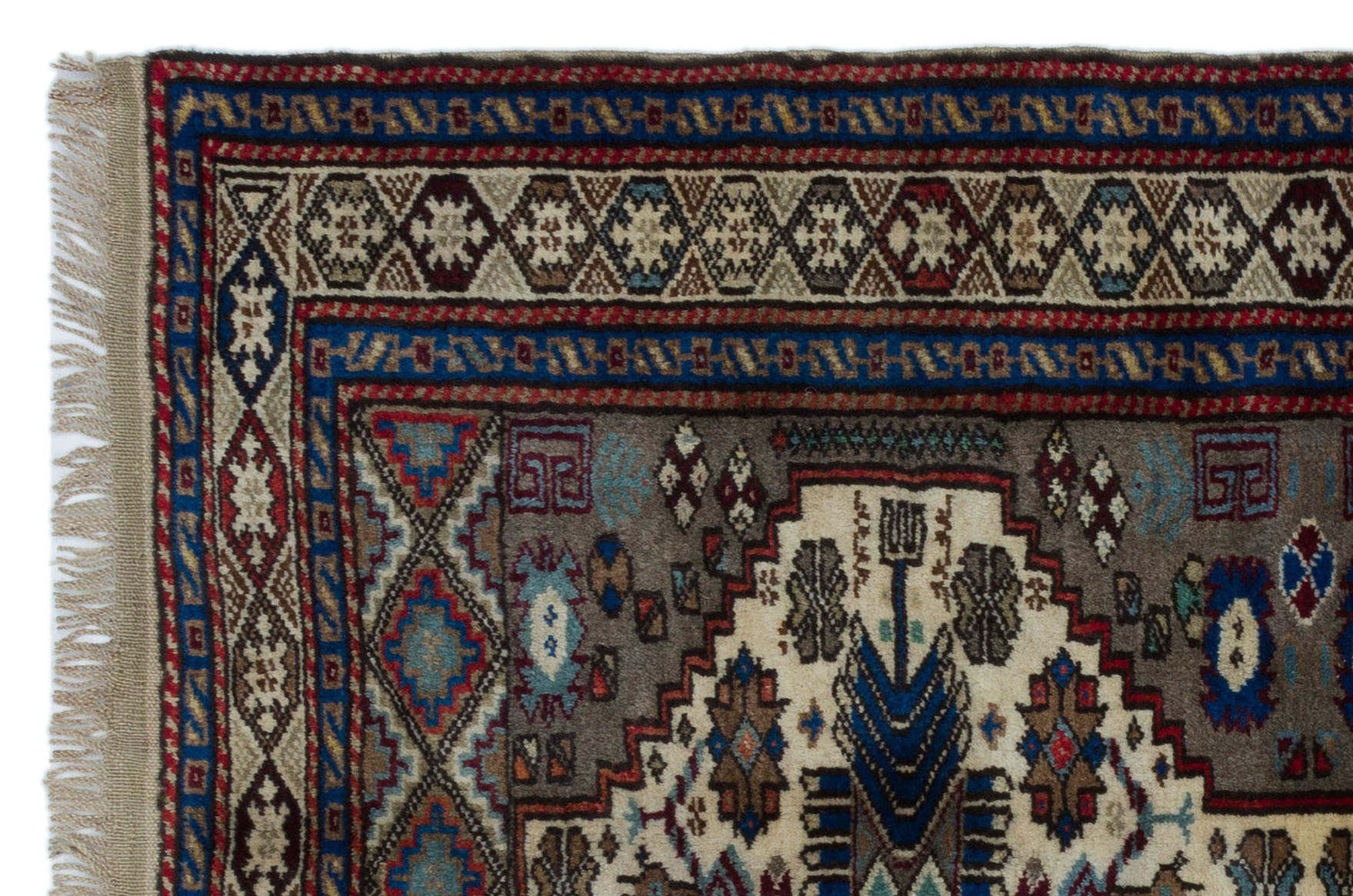 Kavala Brown Classic Wool Handmade Area Rug 3'4" x 4'9"