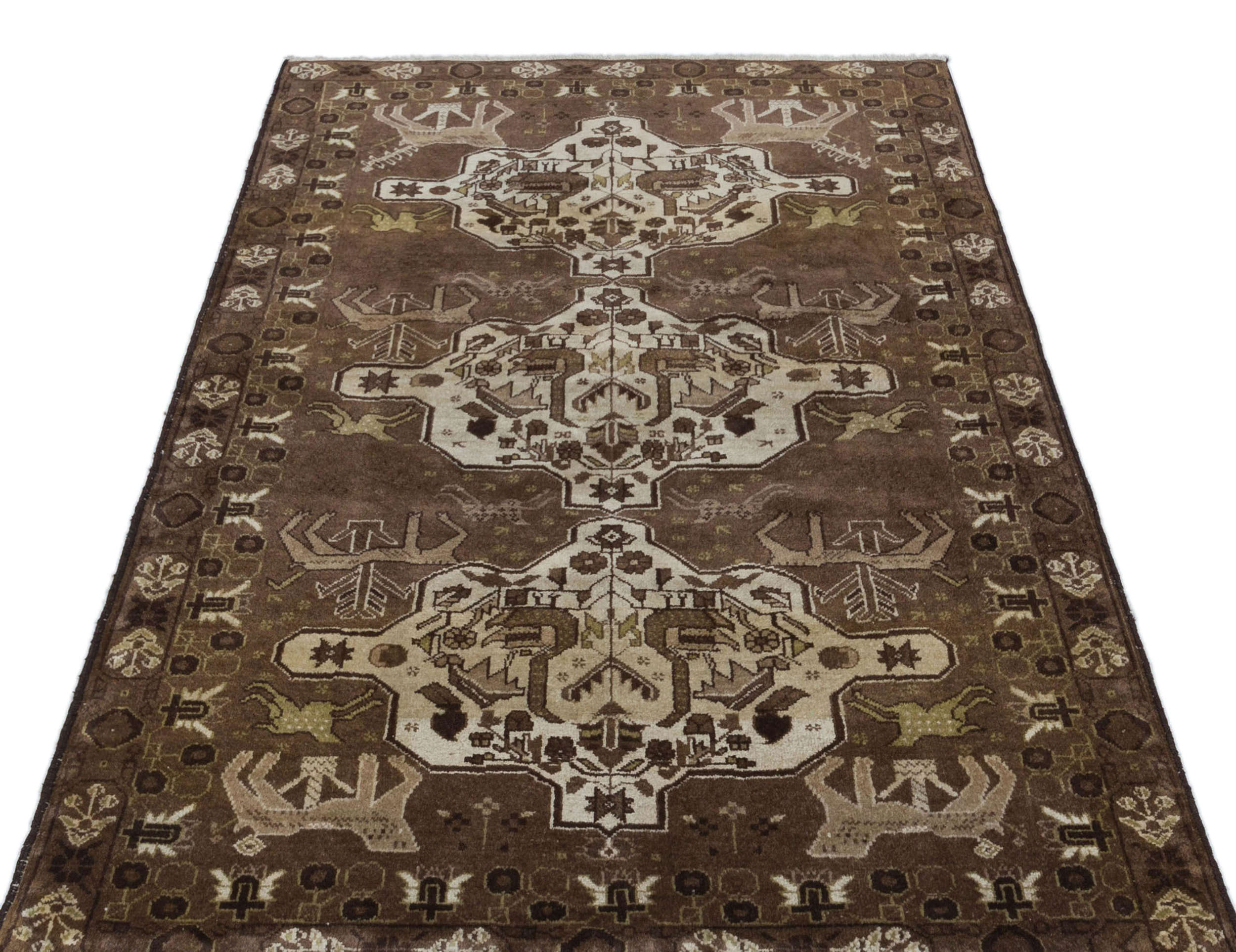 Kavala Red Classic Wool Handmade Area Rug 3'11" x 6'5"