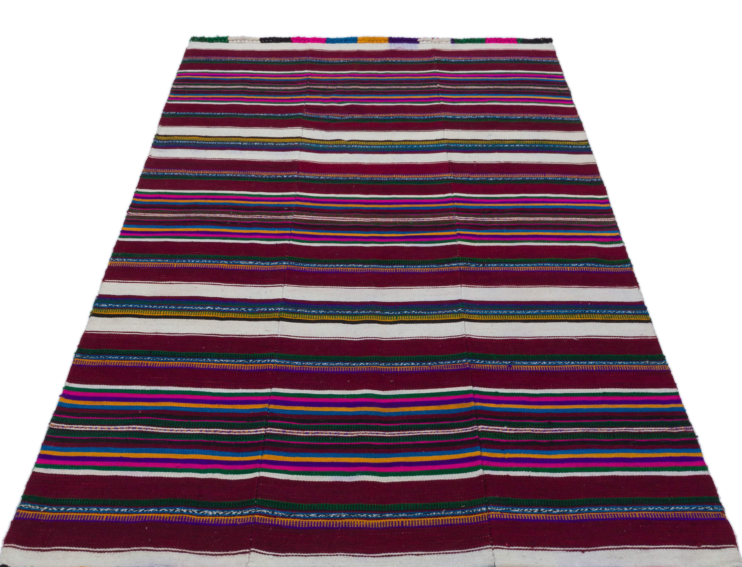 Kavala Purple Classic Wool Handmade Area Rug 4'1" x 6'5"