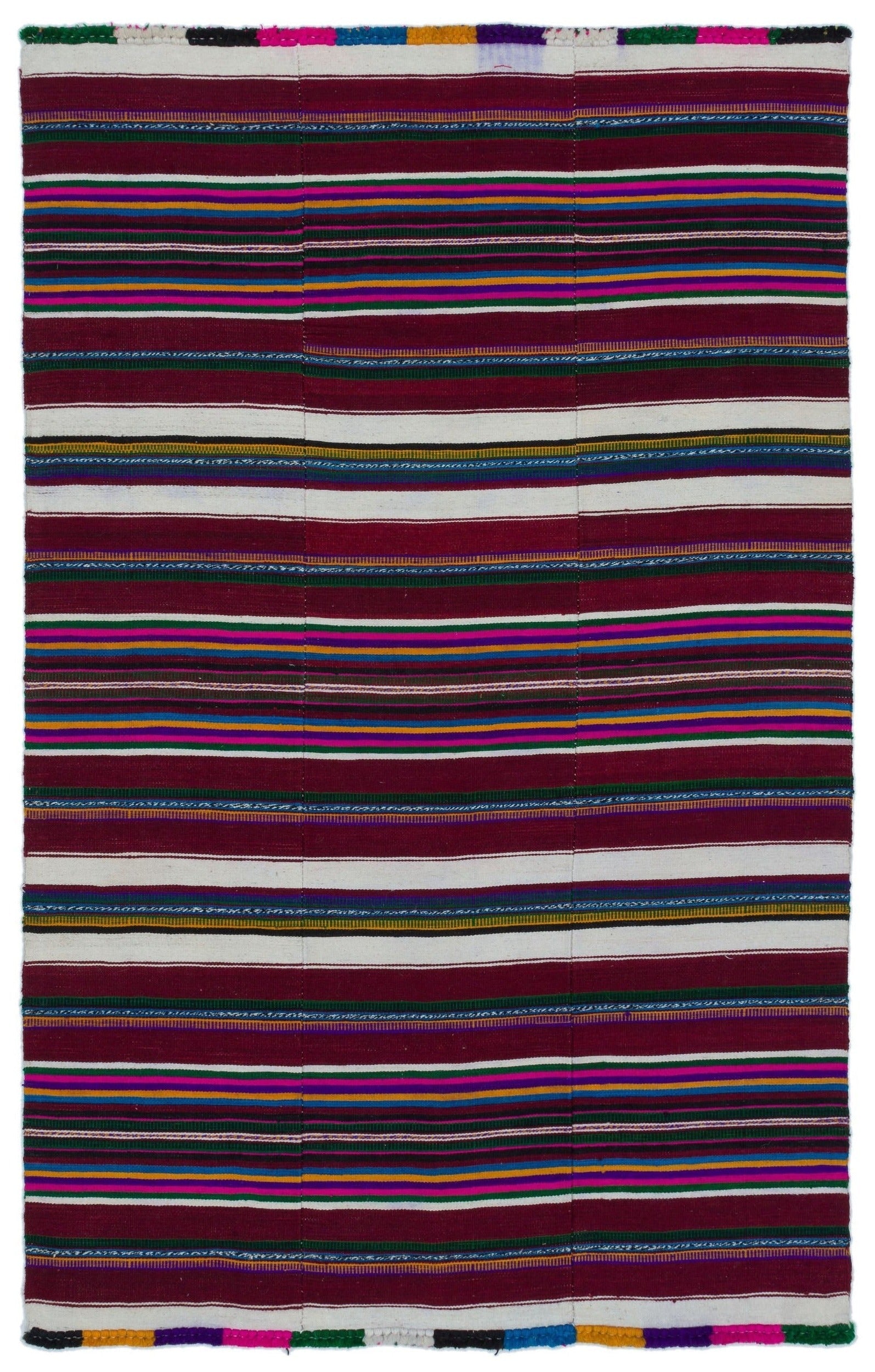 Kavala Purple Classic Wool Handmade Area Rug 4'1" x 6'5"