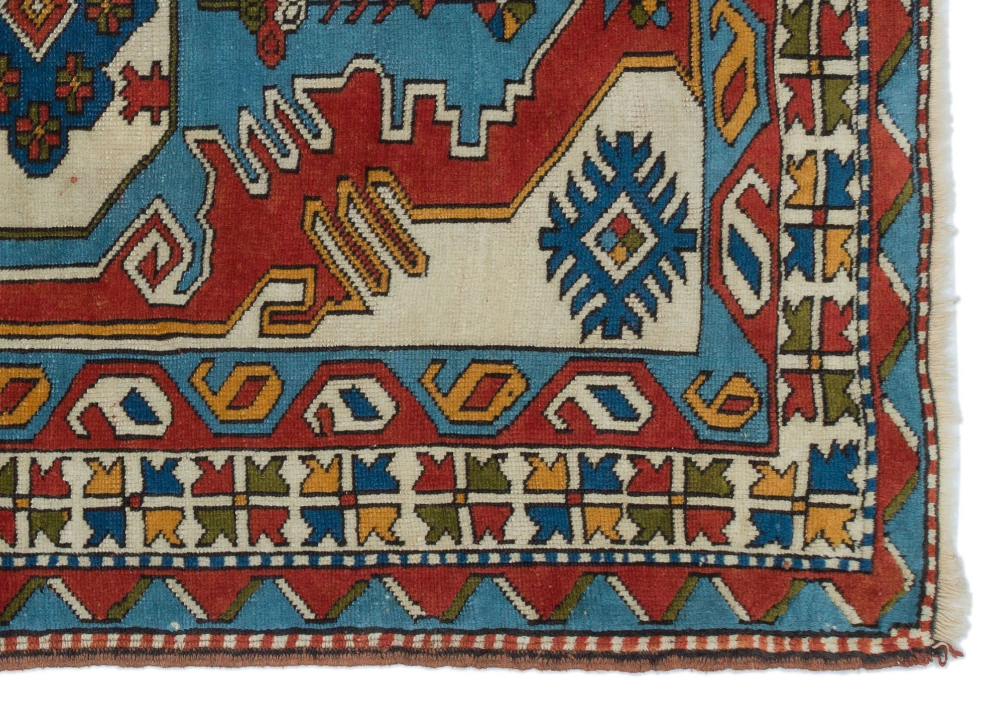 Kavala Red Classic Wool Handmade Area Rug 4'2" x 5'9"