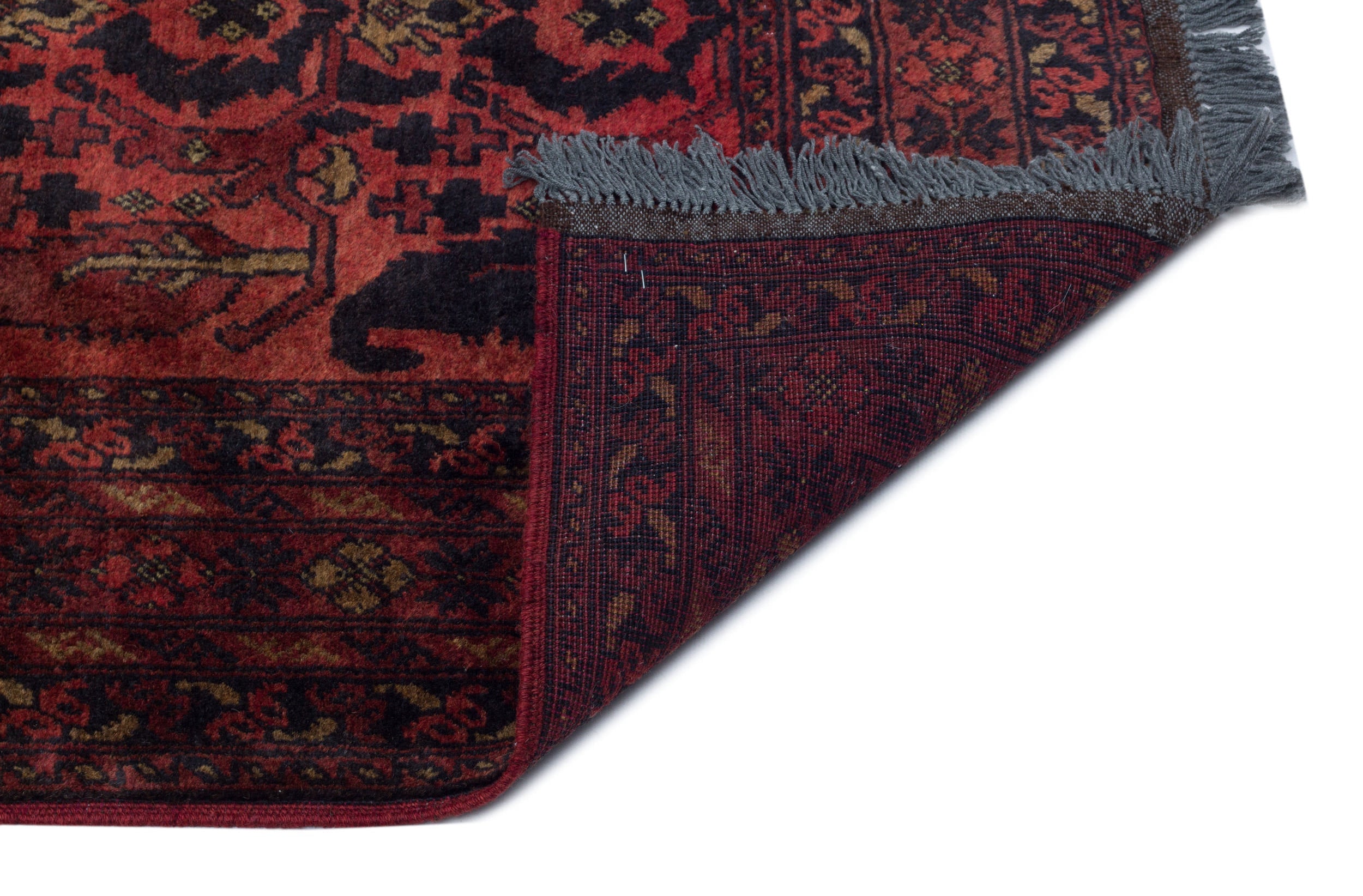 Kavala Red Classic Wool Handmade Area Rug 4'11" x 6'7"
