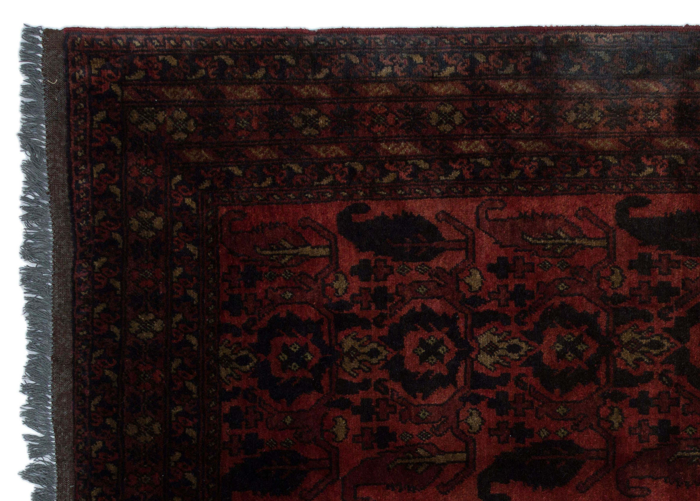 Kavala Red Classic Wool Handmade Area Rug 4'11" x 6'7"