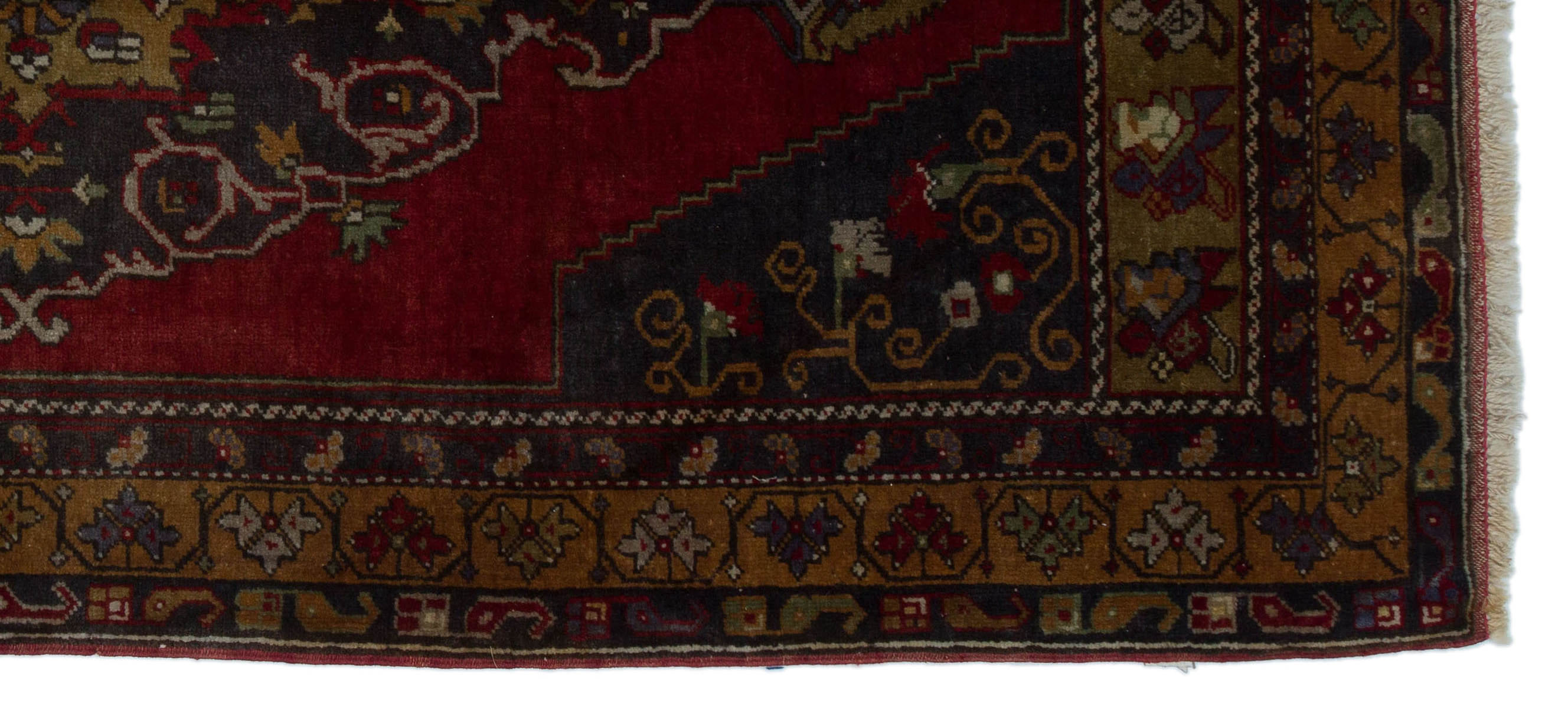 Kavala Red Classic Wool Handmade Area Rug 3'5" x 7'9"