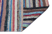 Girit Beige Striped Wool Handmade Area Rug 4'11" x 12'7"