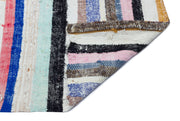 Girit Beige Striped Wool Handmade Area Rug 5'1" x 9'7"