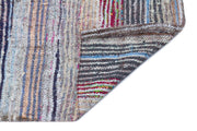 Girit Beige Striped Wool Handmade Area Rug 4'4" x 9'6"
