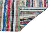 Girit Beige Striped Wool Handmade Area Rug 5'9" x 9'10"
