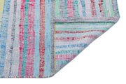 Girit Blue Striped Wool Handmade Area Rug 3'0" x 7'7"