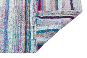 Girit Beige Striped Wool Handmade Area Rug 4'10" x 8'7"