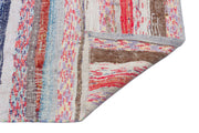 Girit Beige Striped Wool Handmade Area Rug 5'10" x 9'5"