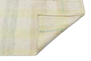 Girit Beige Striped Wool Handmade Area Rug 5'6" x 9'9"