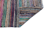 Girit Beige Striped Wool Handmade Area Rug 4'11" x 11'11"