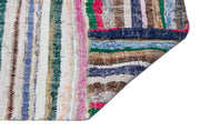 Girit Beige Striped Wool Handmade Area Rug 4'4" x 11'9"
