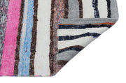 Girit Beige Striped Wool Handmade Area Rug 1'10" x 11'2"