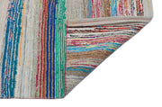 Girit Beige Striped Wool Handmade Area Rug 2'10" x 10'6"