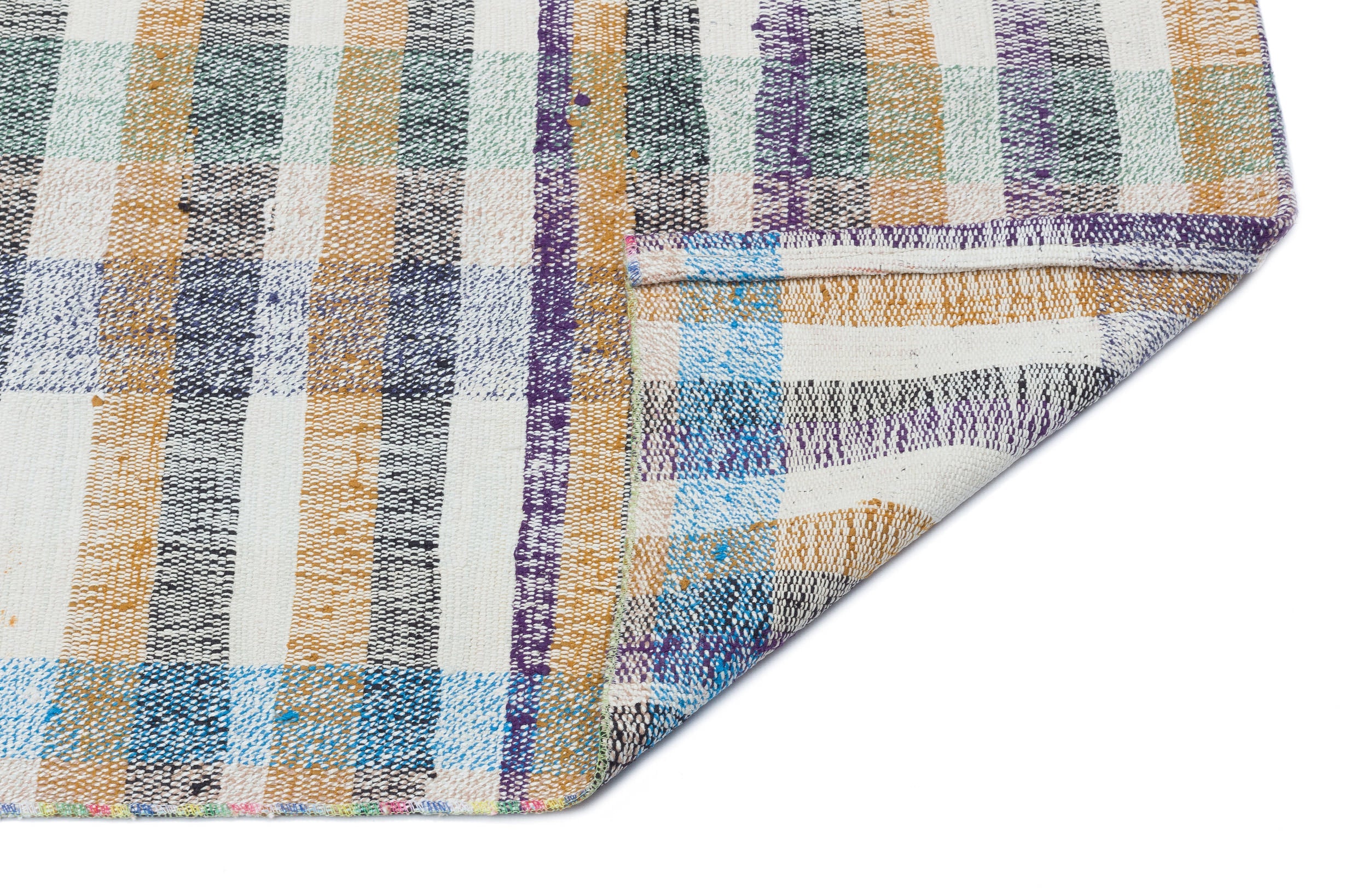 Girit 31822 Beige Striped Wool Handmade Area Rug 2'7" x 8'7"