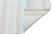 Girit Beige Striped Wool Handmade Area Rug 2'4" x 7'9"