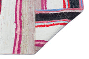 Girit Beige Striped Wool Handmade Area Rug 2'11" x 10'11"