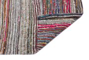 Girit Brown Striped Wool Handmade Area Rug 2'3" x 10'2"