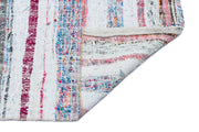 Girit 31857 Beige Striped Wool Handmade Area Rug 4'7" x 9'2"