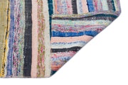 Girit 31873 Beige Striped Wool Handmade Area Rug 5'1" x 8'11"