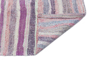 Girit Beige Striped Wool Handmade Area Rug 6'3" x 9'0"