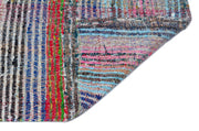 Girit Beige Striped Wool Handmade Area Rug 4'10" x 8'11"