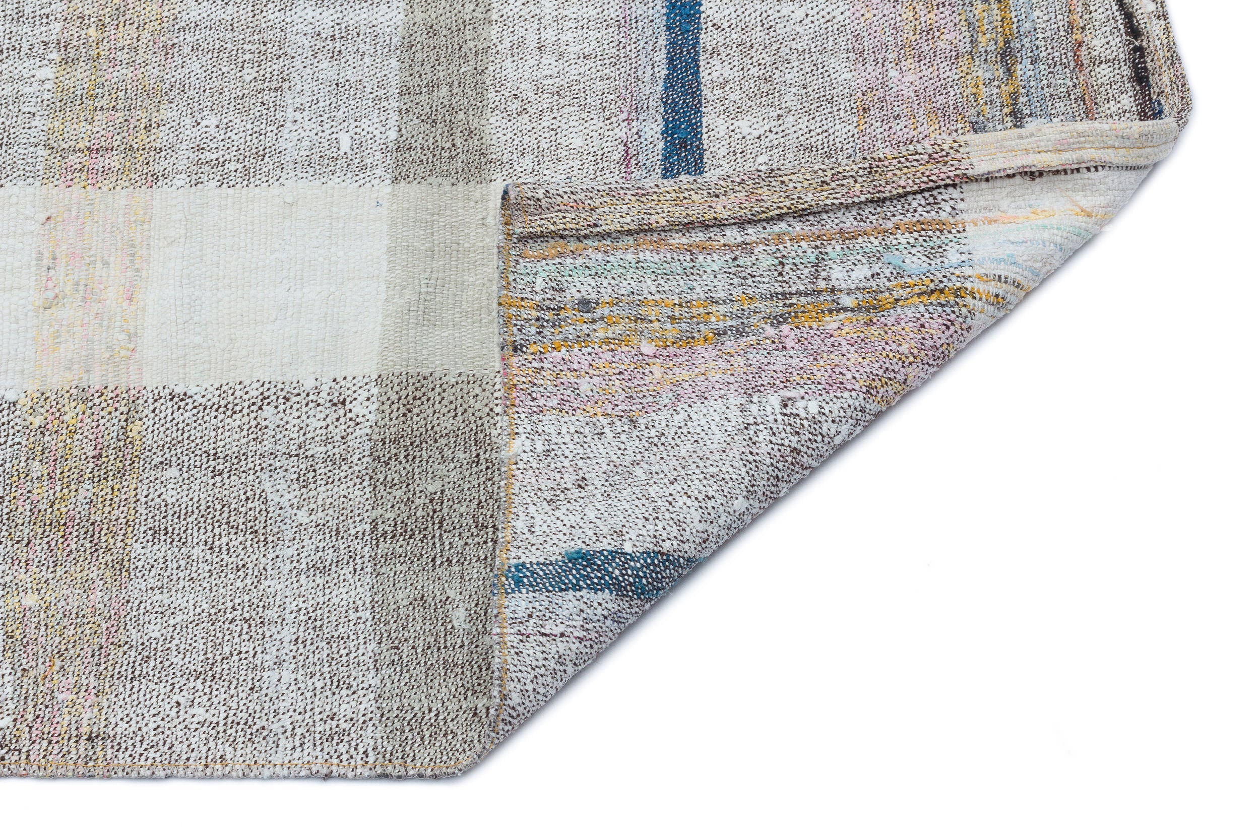 Girit 31912 Beige Striped Wool Handmade Area Rug 4'0" x 6'0"