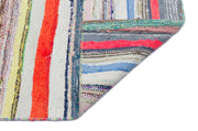 Girit Beige Striped Wool Handmade Area Rug 5'5" x 10'0"