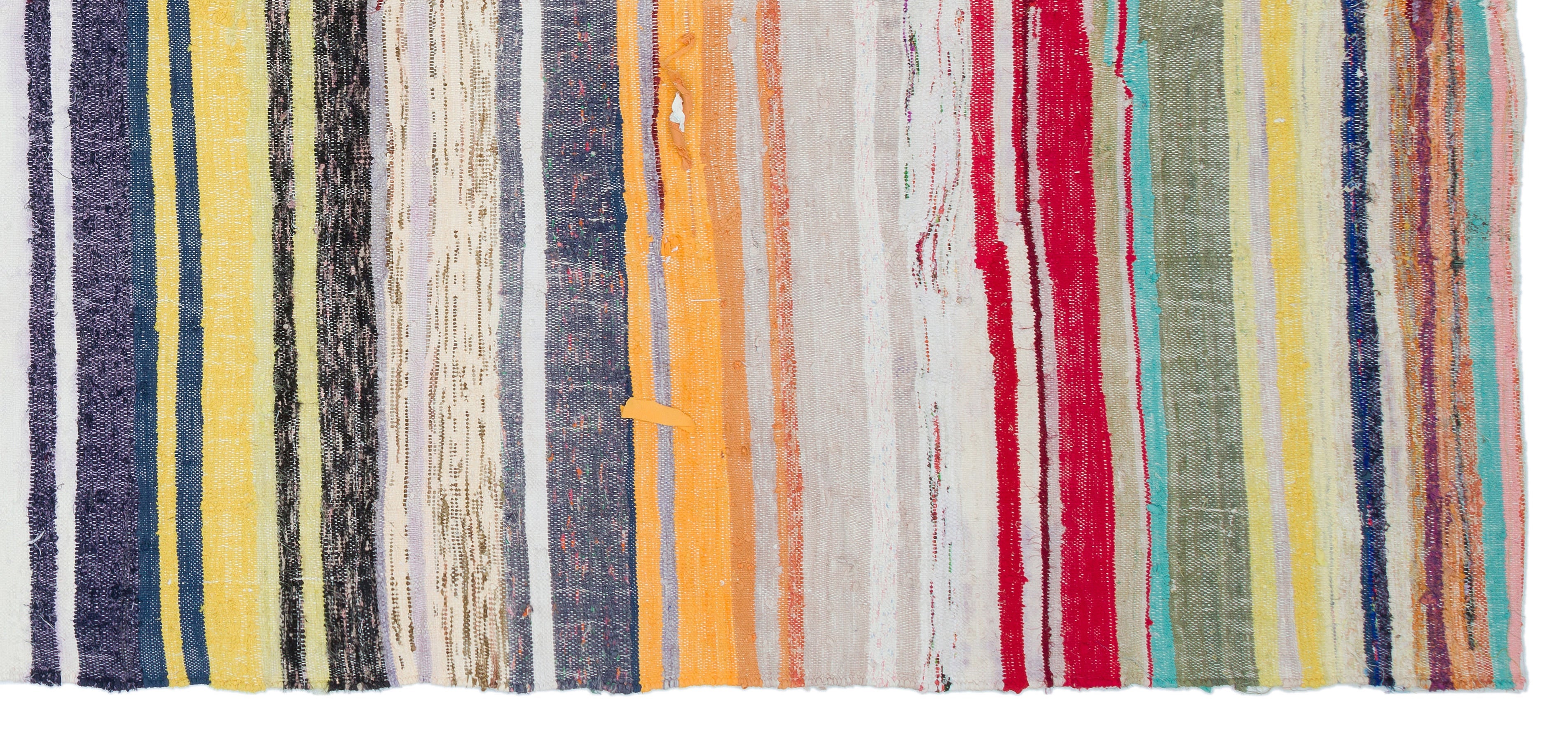 Girit Multy Striped Wool Handmade Area Rug 5'9" x 10'1"