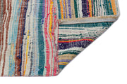 Girit Beige Striped Wool Handmade Area Rug 3'7" x 10'11"