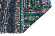 Girit Brown Striped Wool Handmade Area Rug 4'0" x 10'0"
