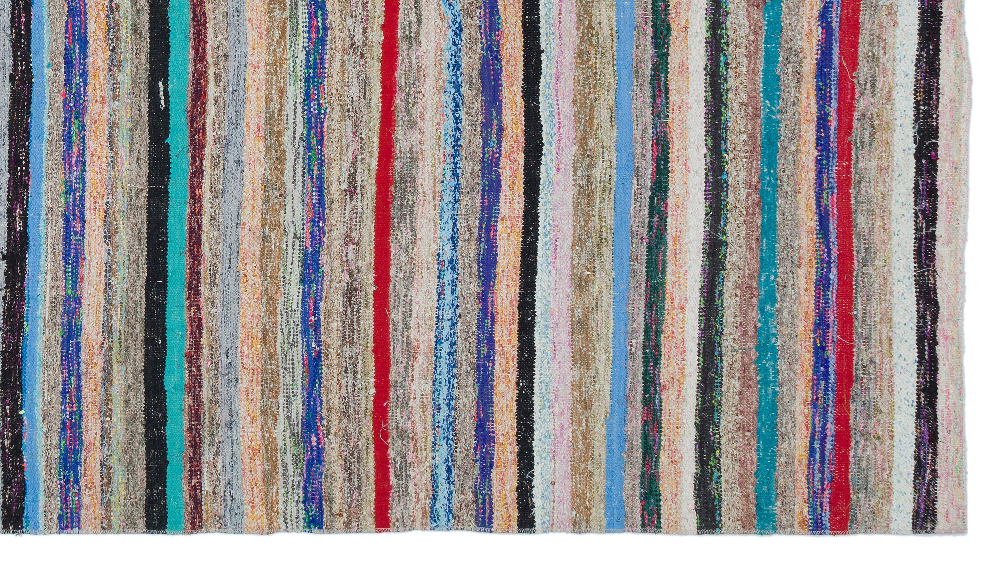 Girit 31952 Multy Striped Wool Handmade Area Rug 5'3" x 9'5"
