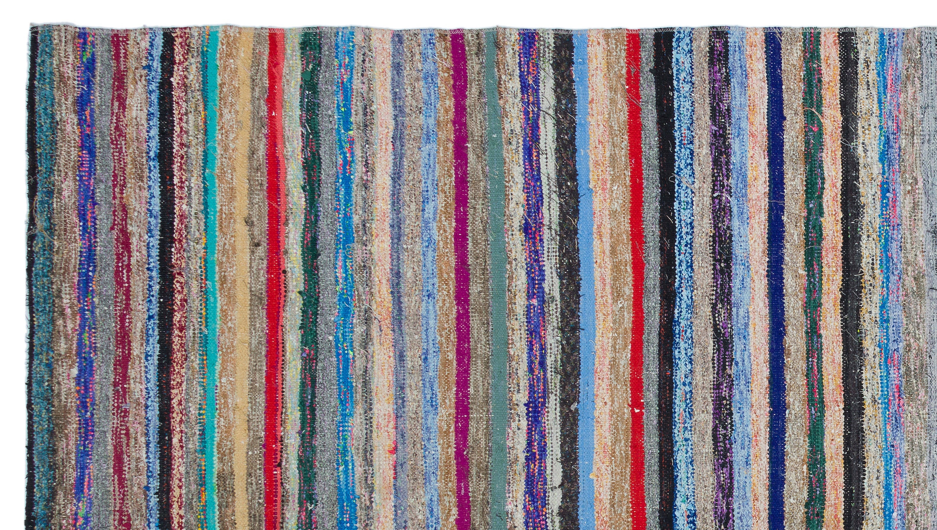 Girit 31952 Multy Striped Wool Handmade Area Rug 5'3" x 9'5"