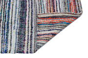 Girit Beige Striped Wool Handmade Area Rug 5'8" x 9'5"