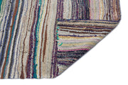 Girit 31959 Beige Striped Wool Handmade Area Rug 5'1" x 9'6"