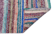 Girit Beige Striped Wool Handmade Area Rug 4'2" x 10'2"