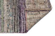 Girit Brown Striped Wool Handmade Area Rug 4'0" x 10'6"