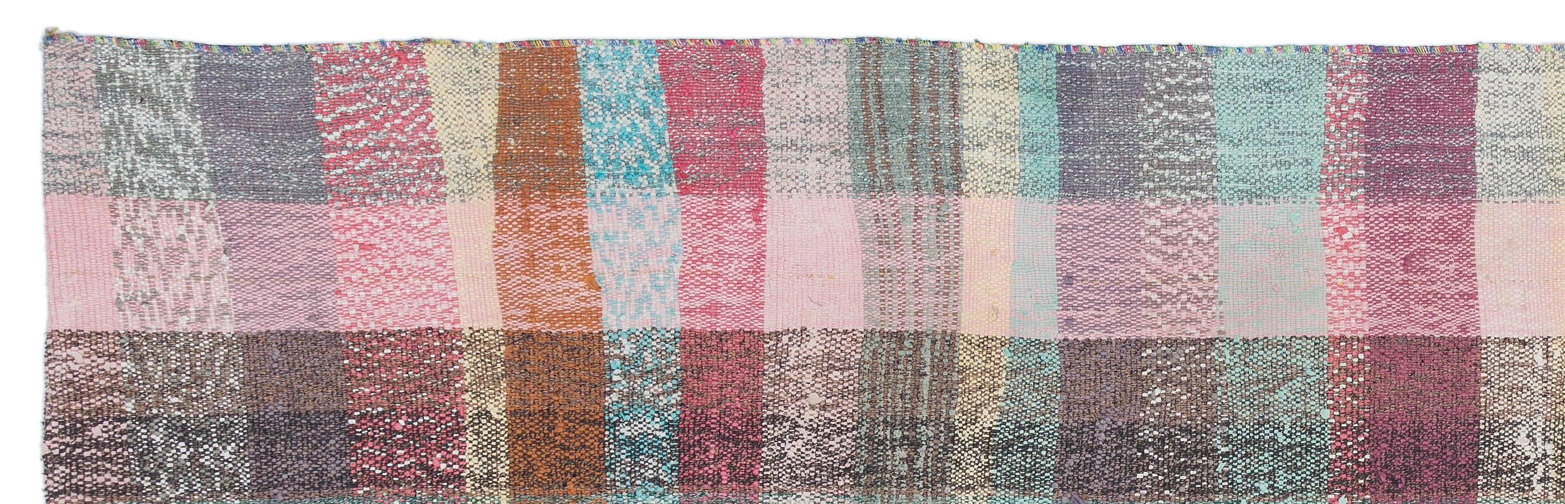Girit Beige Striped Wool Handmade Area Rug 2'10" x 9'4"