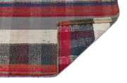 Girit Grey Striped Wool Handmade Area Rug 3'3" x 8'10"